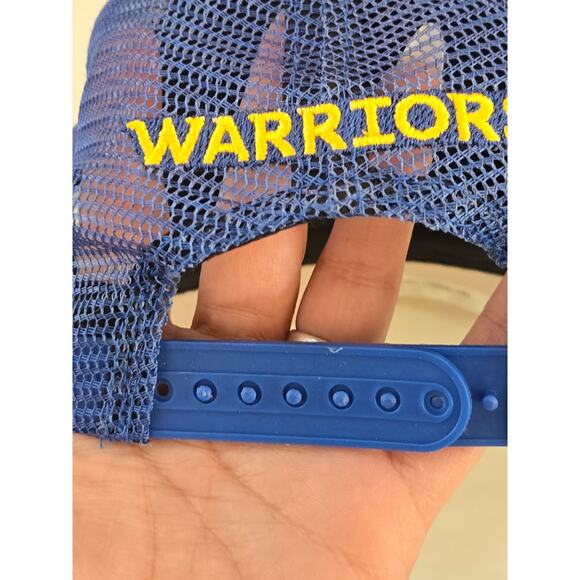 Golden State Warriors NBA Blue Ultra Game Trucker Snap Back Mesh Hat Cap New - Picture 3 of 5